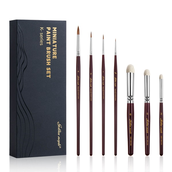 Golden Maple Master I Kolinsky Sable & Goat Hair Miniature Paint Brush Set Reviews