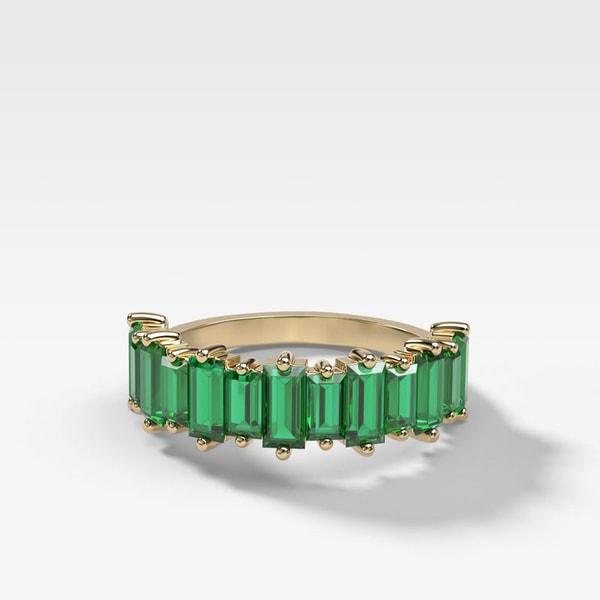 GOODSTONE Green Emerald Baguette Wedding Band Review