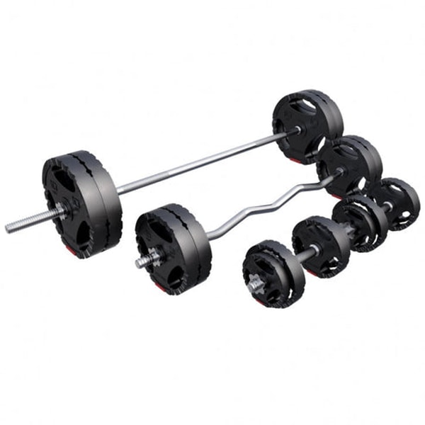 Gorilla Sports Halterset 100 kg Kunststof Gripper - 30 mm Beoordeling