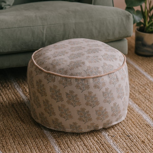 Graham and Green Blossom Hand-Block Printed Round Pouffe Review