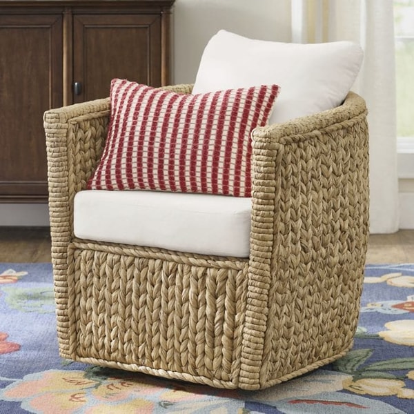 Grandin Road Marlee Woven Swivel Chair Review
