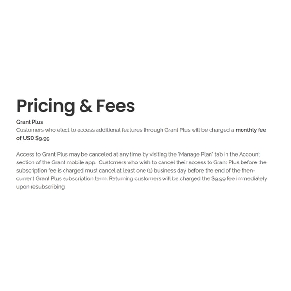 Grant Cash Advance Grant Plus Subscription Review