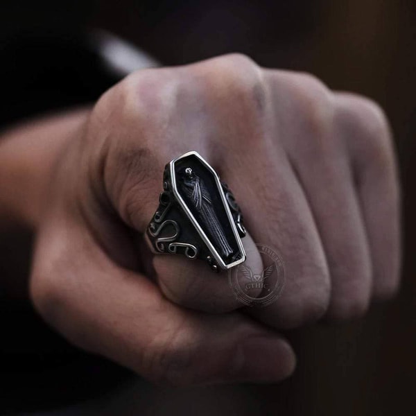 GTHIC Vampire Coffin Stainless Steel Ring Review