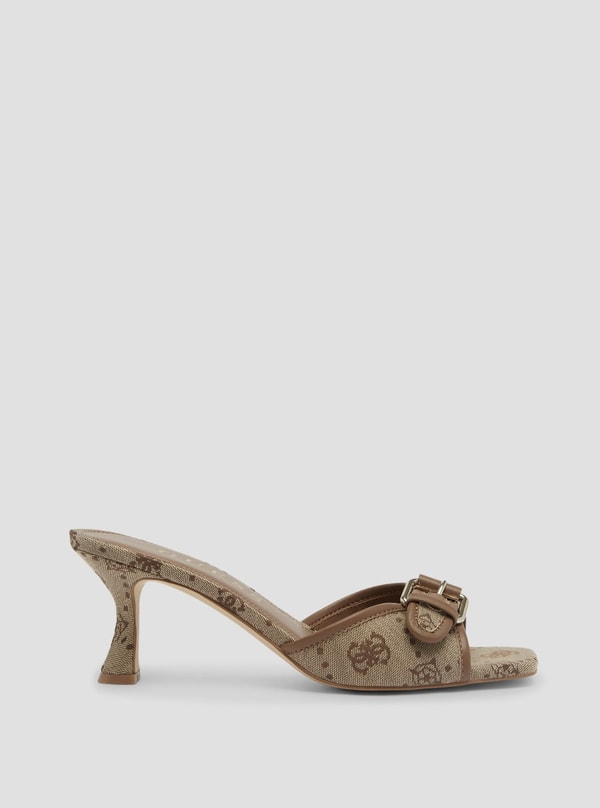 GUESS Brown Logo Dista2 Kitten Heels Review