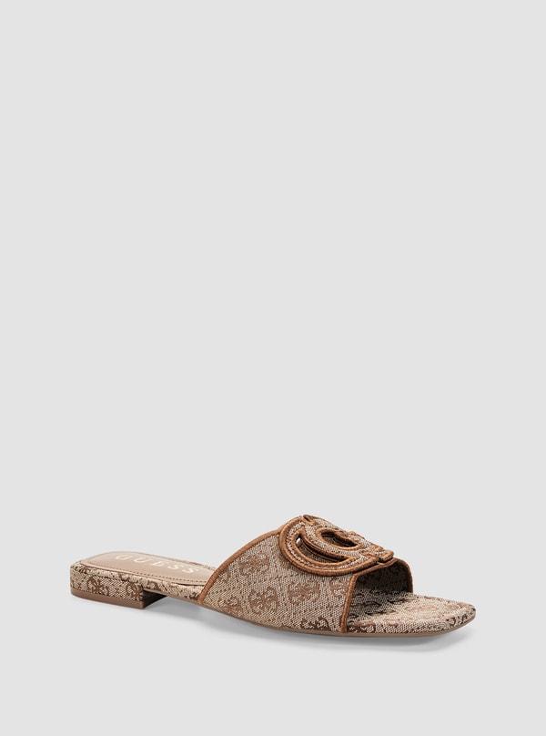 GUESS Brown Tarishae Slides Review