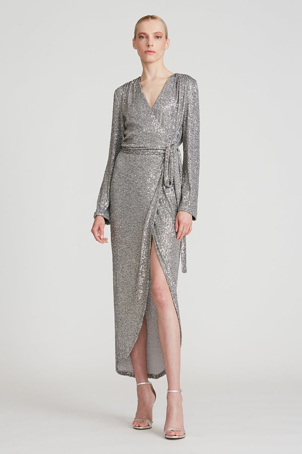 Halston Falan Sequin Cocktail Dress Review