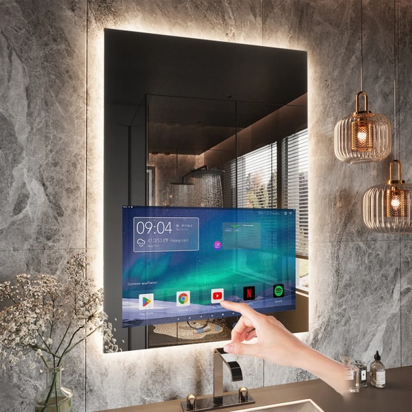 HAOCROWN 32x24 inch Smart Vanity Mirror Built in 21.5 inch Touchscreen TV Review