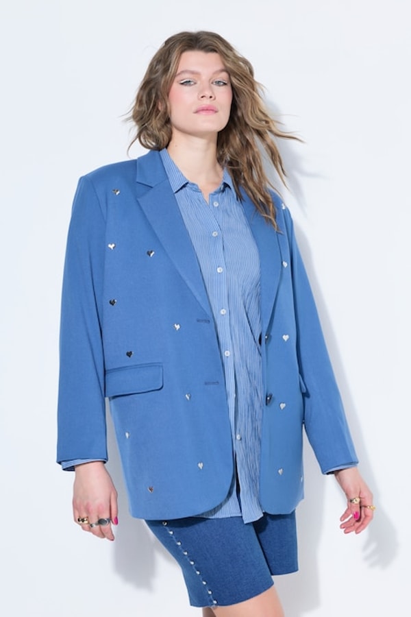 Happy Size Blazer, oversized, heart studs Beoordeling
