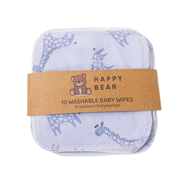 HappyBear Diapers Baby wipes set 10 pieces | Blue Giraffe Beoordeling