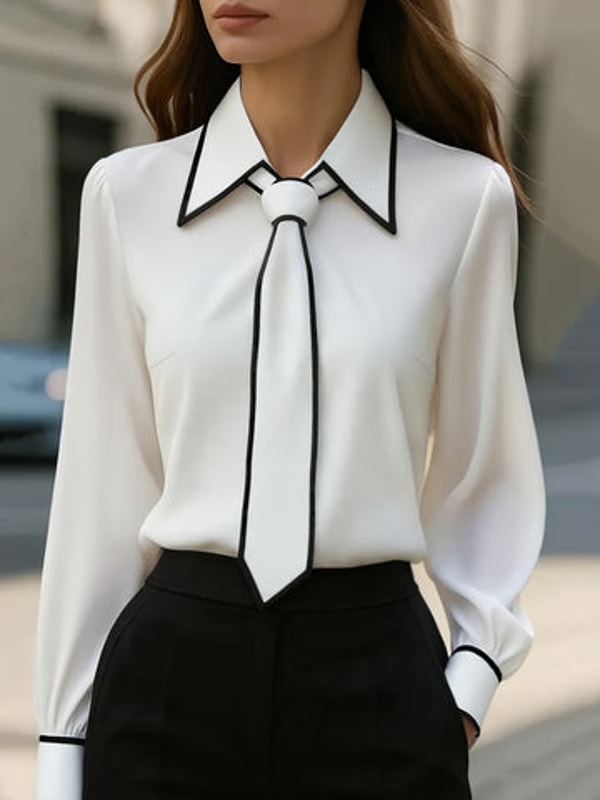 Harbor & Thorne Maison Contrast Tie Blouse Review