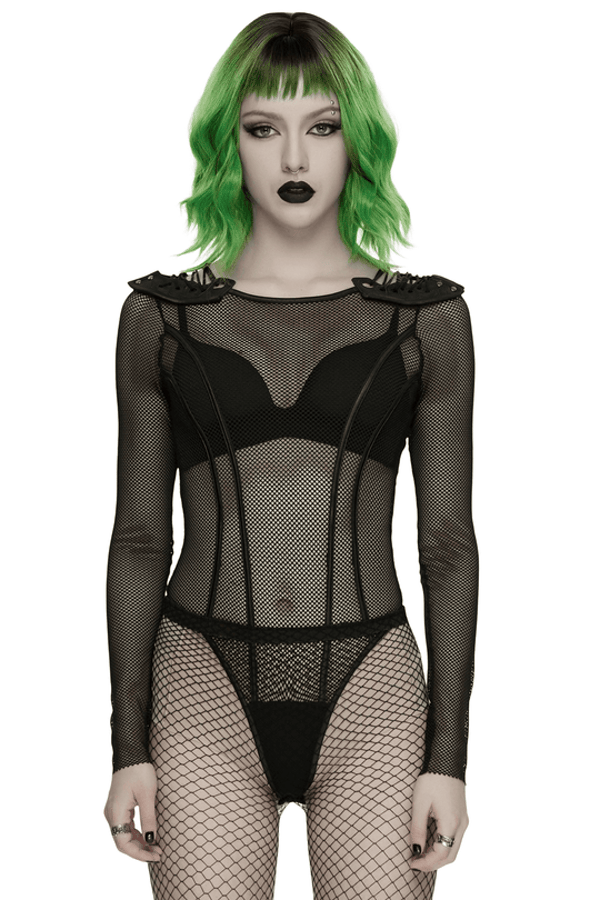 HARD'N'HEAVY Cyberpunk Mesh Armor Shoulder Bodysuit with Snap Buttons Review