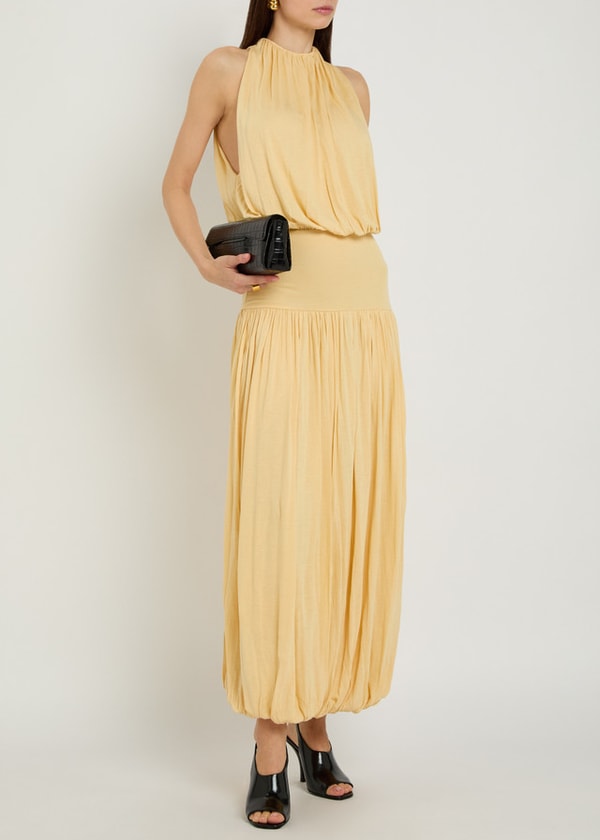 Harvey Nichols TOTEME Gathered Jersey Maxi Dress Review