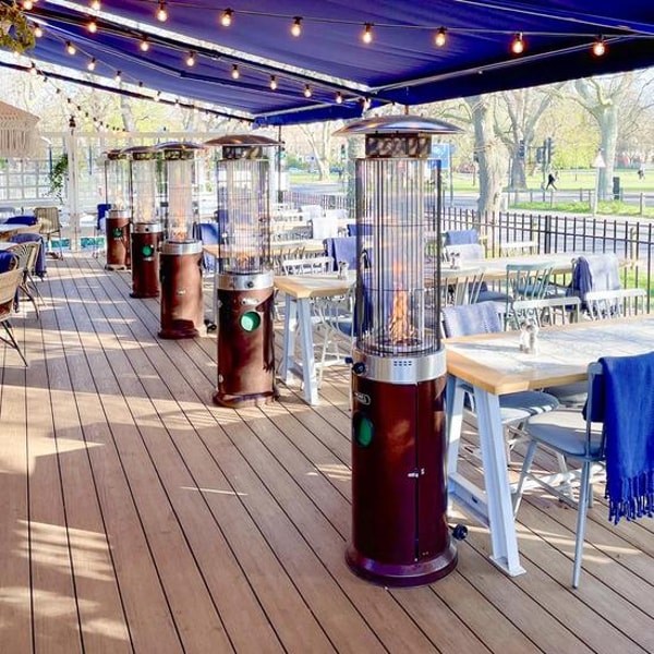 Heat Outdoors Santini 13.5kW ECO Flame Gas Patio Heater Reviews