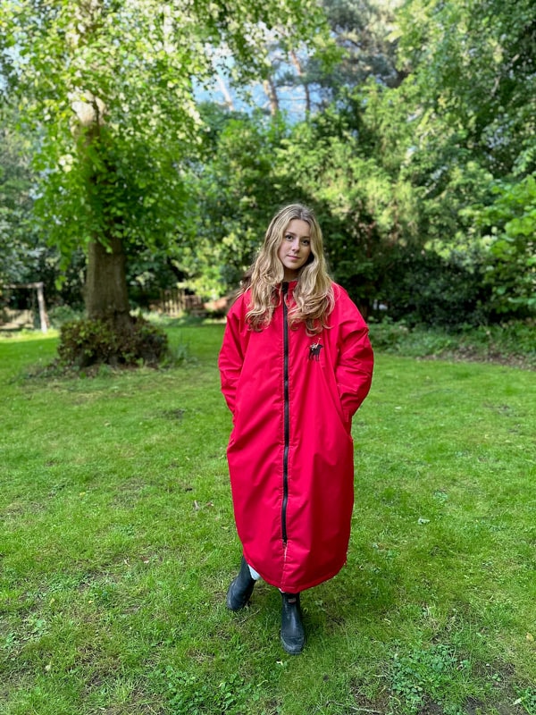 Hector and George Waterproof Fleece-Lined Dog Walking Coat Poppy Red Reviews