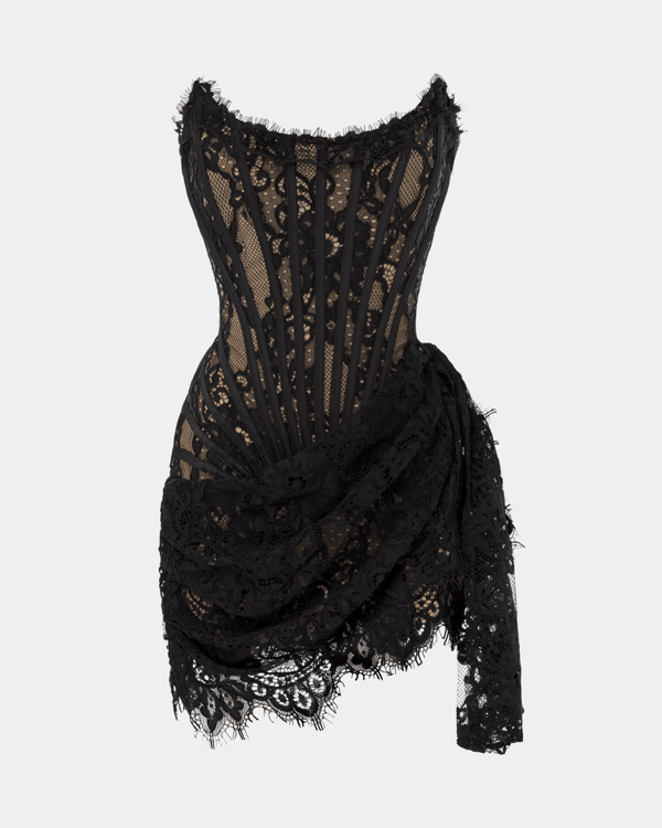 Heiress Beverly Hills Black Lace Corset Mini Dress Reviews