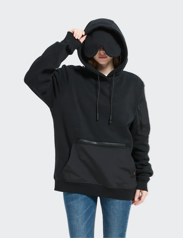 HENNCHEE Relexit All-in-One Airplane Travel Hoodie with Built-in Eye Mask Review