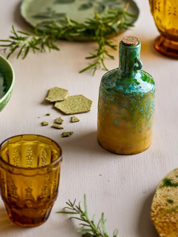 Het Adres Oliefles aardewerk groen Yuma Beoordeling