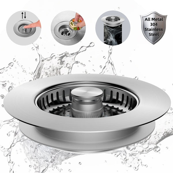 Hibbent All Metal Stainless Steel 3 in 1 Kitchen Sink Drain Strainer Review