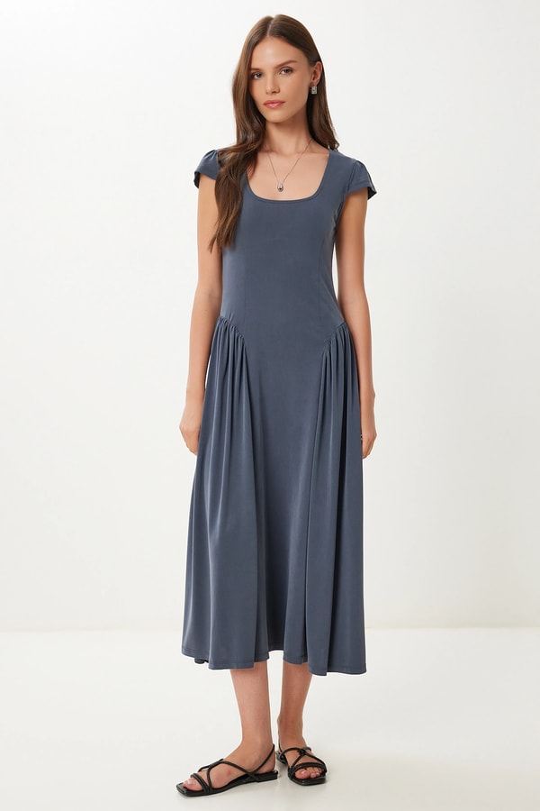 Hiccup Istanbul U Collar Paneled Midi Dress Review