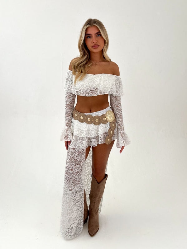 H&L Fashions ANNI | White Layered Waterfall Skort Review