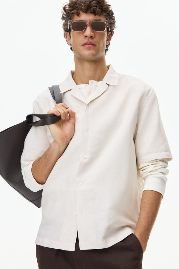 H&M Relaxed Fit Linen-blend resort shirt مراجعة