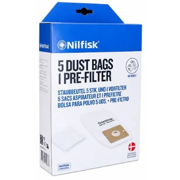 Hobbix Nilfisk 5 dust bags i pre-filter Anmeldelse