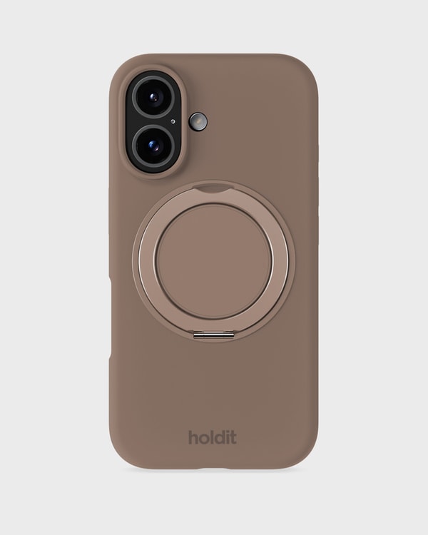Holdit Silicone Stand Case Mocha Brown iPhone 16 Beoordeling 