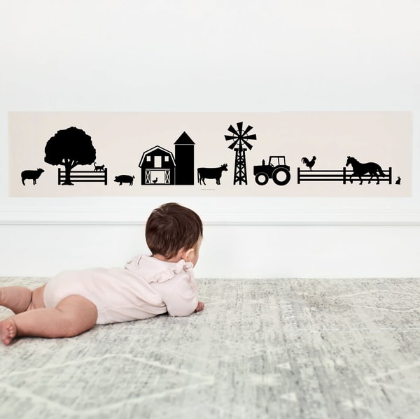 Home Room Co. Newborn High-Contrast Farm Decal Review