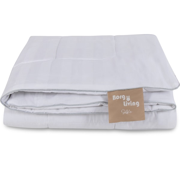 HOME-TEX Silkedyne med 100% Mulberry silkefyld - Temperaturregulerende hel&aring;rsdyne - Borg Living Anmeldelse