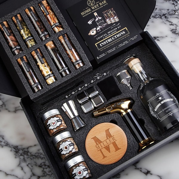 Home Wet Bar Speakeasy DIY Cocktail Infusion Kit and Whiskey Smoker 24pc Review