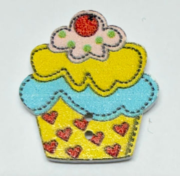 Hot Springs Fiber Co. Fun Cupcake Wood Button 10 of 10 Review