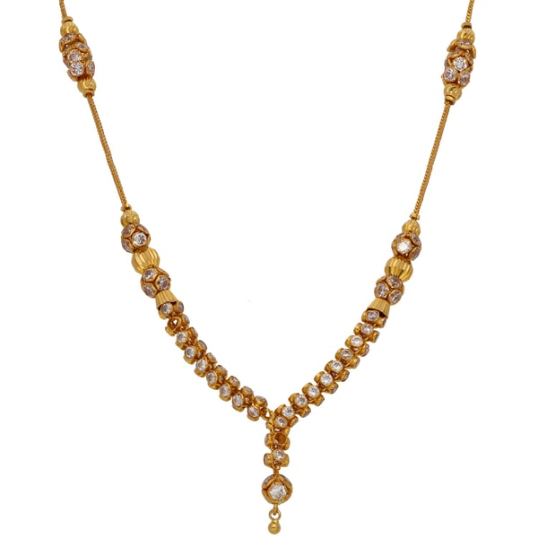H&T Pawnbrokers 22ct Gold Cubic Zirconia Fancy Necklace 18" Reviews