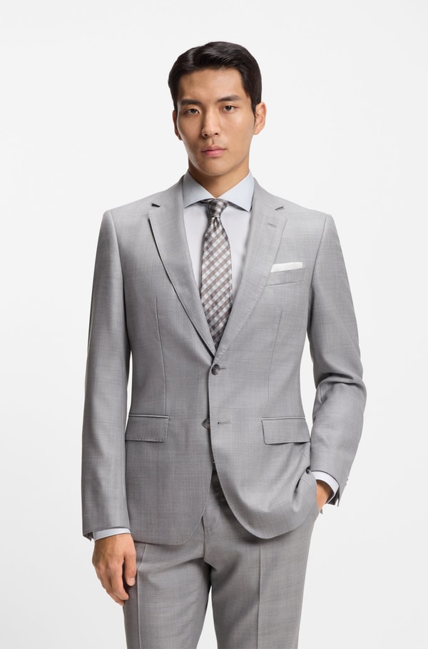 HUGO BOSS Two-piece slim-fit suit in virgin wool and silk Review