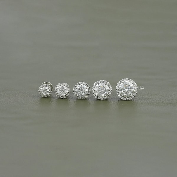 Ibling Jewels Round Moissanite Diamond Halo Stud Earrings Review