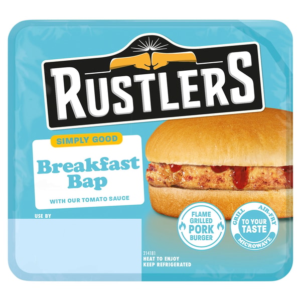 Iceland Groceries Rustlers Simply Good Breakfast Bap with Our Tomato Sauce 99g Review