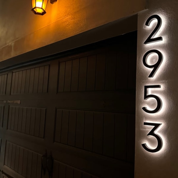 Lighted Address Numbers LED Modern Backlit Reviews