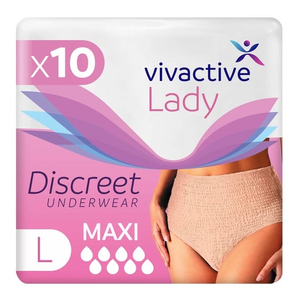 Incontinence Choice Vivactive Lady Discreet Underwear Maxi Large 2200ml 10 Pack Review