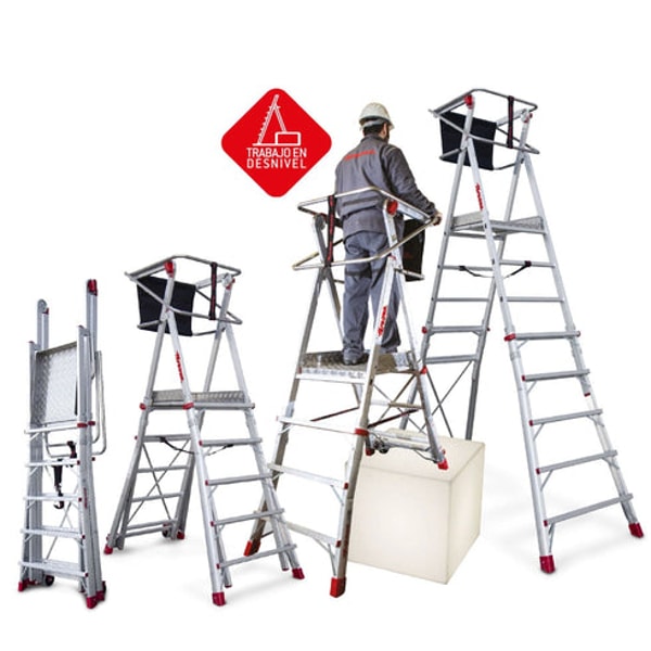 Incremental Escalera Plataforma Faraone PLS | Altura Regulable EN 131-7 Rese&ntilde;a