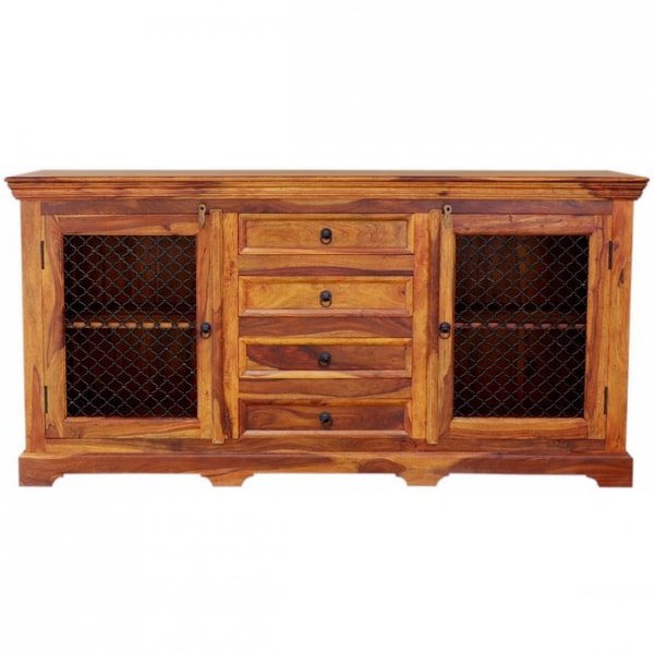 Indische M&ouml;bel Kommode Jali 180x90x45 aus indischem Sheeshamholz Bewertung