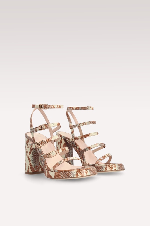 INGILIZ RITA TERRACOTTA SNAKE PRINT PLATFORM SANDALS Review