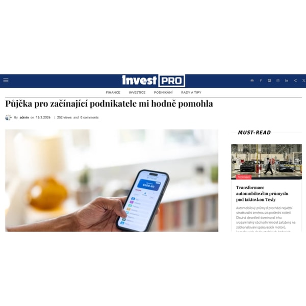 Invest PRO Půjčka pro zač&iacute;naj&iacute;c&iacute; podnikatele mi hodně pomohla Recenze