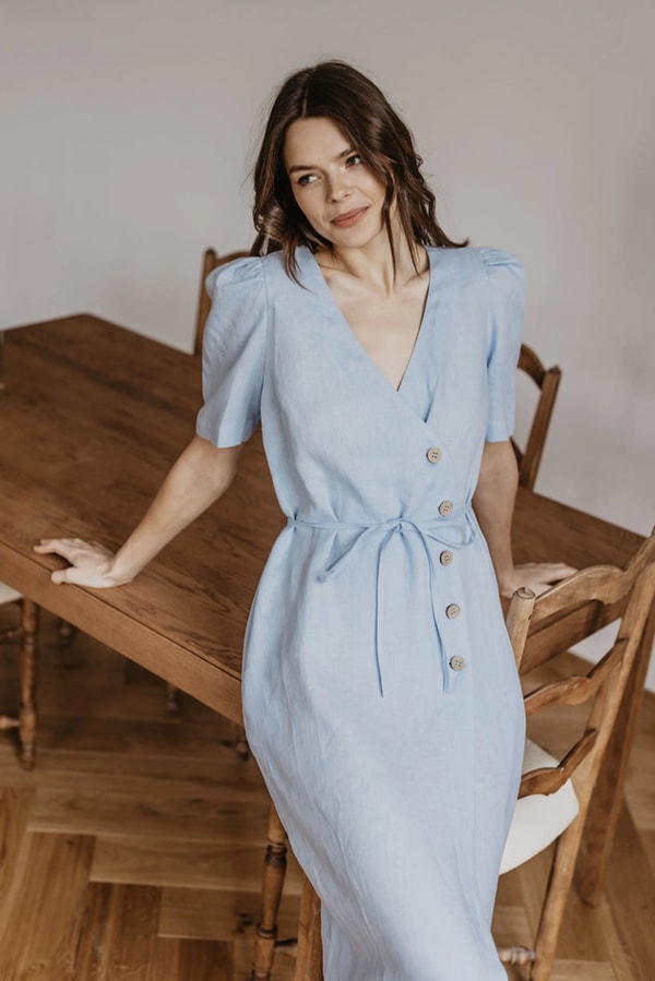 IVALO.COM Smiltyne Linen Wrap Dress Review