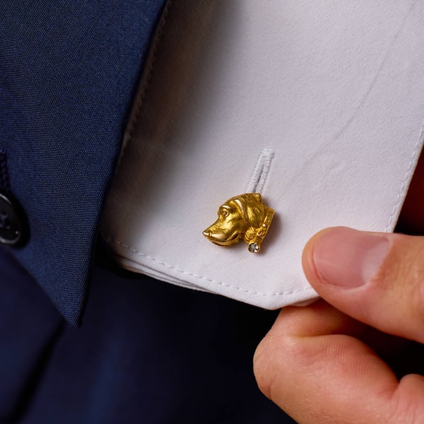 Jack Weir & Sons Vintage 18k Yellow Gold Cocker Spaniel Dog Cufflinks - Mens Review