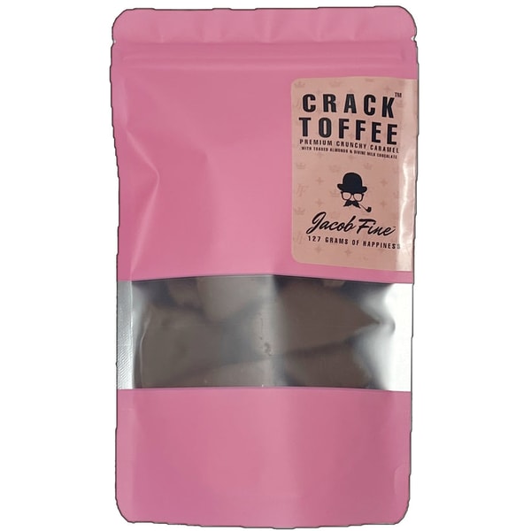Jacob Fine Goods Crack Toffee Premium Crunchy Caramel with Toasted Almonds & Milk Chocolate USA Review