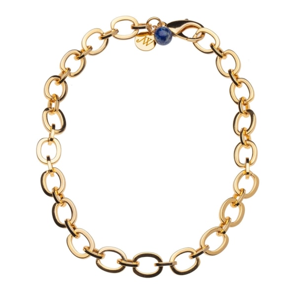 Jane Win Jewelry Chunky Link Chain with Lapis Bead Reviews