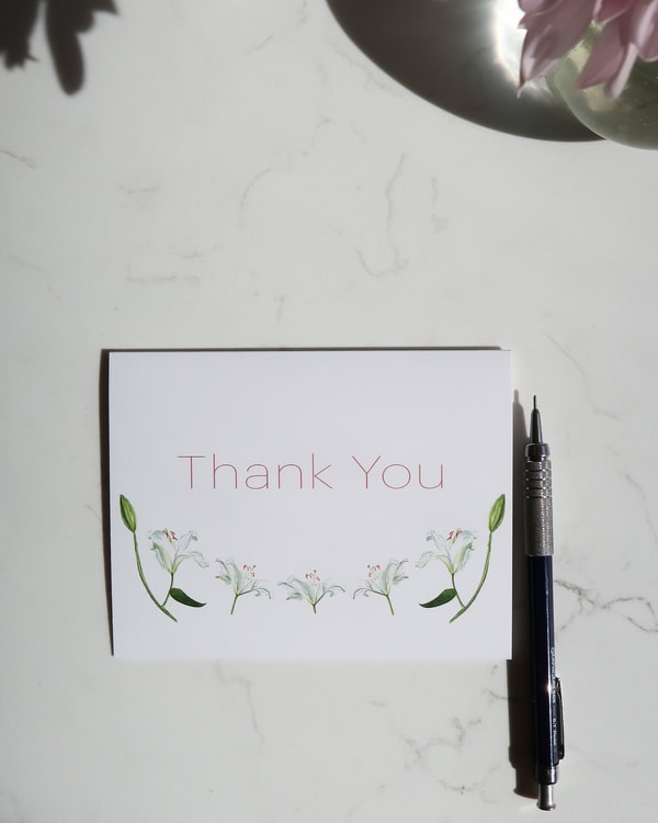 Jenn's Print Shop Lily Thank You Cards Review