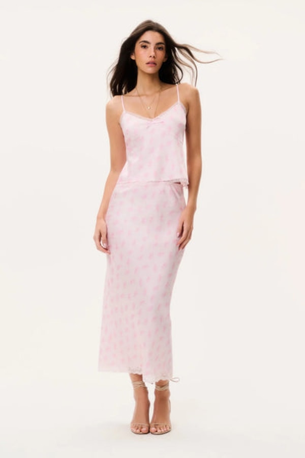 Jessie Boutique Castle Silk-Blend Floral Maxi Skirt Review