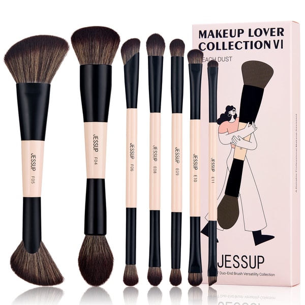 Jessup Beauty Duo-End Brush Versatility Collection (Peach Dust) T600 Review