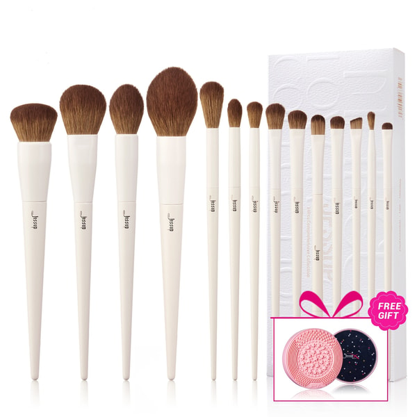 Jessup Beauty Luxury Light Gray Comprehensive Eye and Face Brush Set 14pcs T329 Review