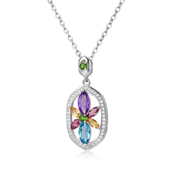 Jewelhalo Rainbow Tourmaline Pendant Necklace Review